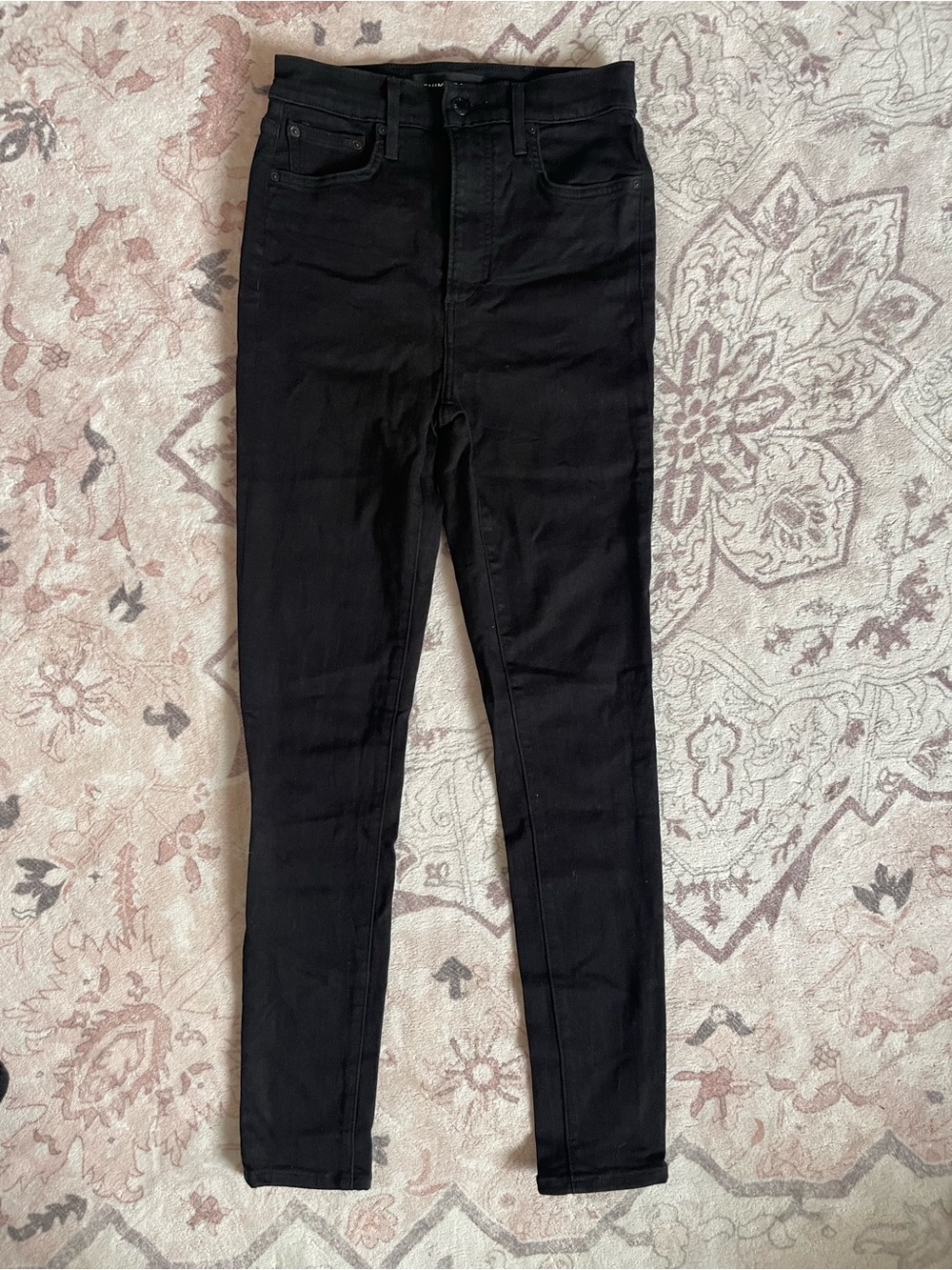 Denim Forum The Lola High-Rise Skinny Black Jeans W27